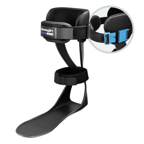 Brace On AFO S-Type - Drop Foot Stabilizer Brace, Moldable, Trimmable, Lightweight Polyethylene, Braces for Men, AFO Brace and Foot Drop Braces, Boot for Injured Foot, Men, Left