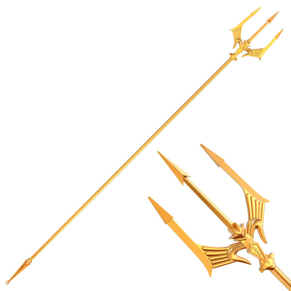 Udekit Metal Trident Spear 78 Inches Adjustable Length Cosplay Costume 3-Pronged Poseidon Weapon for Adult Women Men Halloween Udekit Metal Trident Spear 78 Inches Adjustable Length Cosplay Costume 3-Pronged Poseidon Weapon for Adult Women Men Halloween