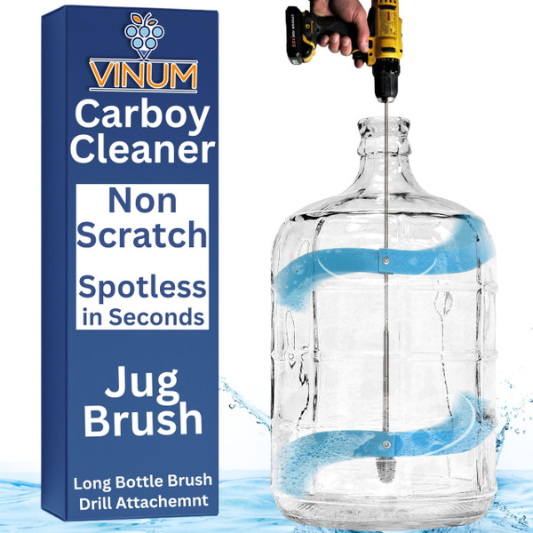 VINUM Carboy Cleaner - 27" Long Bottle Brush for Carboys, Jugs, Water Bottles & Demijohns - Modular & Universal Scrub Brush Cleaning Supplies for Brewing & Wine Making Equipment