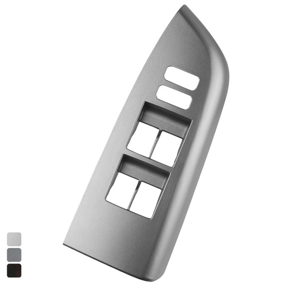Osompar Door Window Switch Bezel Front Left Driver Side Compatible with 2007-2010 Toyota Tundra 2008-2010 Toyota Sequoia Replaces 74232-0C040 Silver