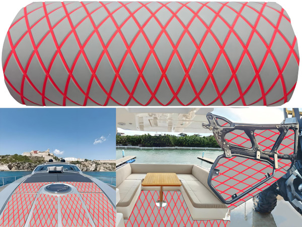 LSS laidi Boat Flooring EVA Foam Boat Decking Faux Teak Marine Sea Deck Non-Slip Mat for Decking Yacht Motorboat Fishing Boat Surfboard,102.4"/94.5"/86.6"/x 37.4"