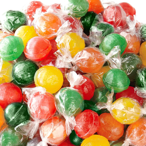 Sour Balls Hard Candy | 2 Pound Bag | Assorted Fruit Flavors | Old Fashioned Hard Candy | Sour Candy Individually Wrapped | Lemon, Cherry, Lime, Orange Flavors Candy for Office, Parties, and Jars
