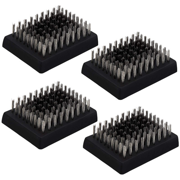 4PCS Grill Brush Replacement Heads, Wire Bristle Free Grill Cleaning Brush Replaceable Heads Fits HaSteeL Grill Brushes Only, BBQ Cleaner