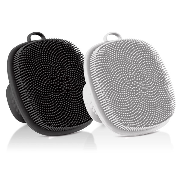 Face Scrubber 2Pack Silicone Face Scrubber for Men, Facial Cleansing Brush Silicone Face Wash Brush Manual Waterproof Cleansing Skin Care Face Brushes for and Exfoliating