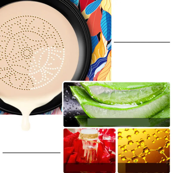 Sefudun Air Cushion Foundation-Air Cushion BB Cream Concealer Moisturizing, Makeup Long Lasting Waterproof, Primer Liquid Foundation Long Lasting