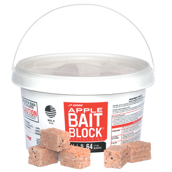 Bait Block Apple Flavor Rodenticide – 4 lb. Pail – Effective Rodent Control Bait Blocks – Long-Lasting and Easy to Use Bait Block Apple Flavor Rodenticide – 4 lb. Pail – Effective Rodent Control Bait Blocks – Long-Lasting and Easy to Use