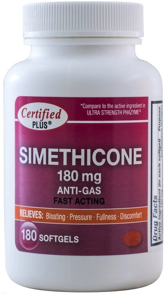Advance Pharmaceutical Simethicone 180 mg 360 Softgels Anti-Gas Generic for Phazyme Ultra Strength Fast Relief of Stomach Gas and Bloating