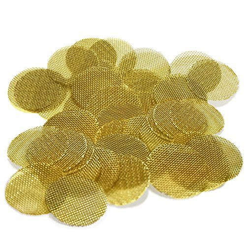 25 Beamer Premium Brass Screens 0.625" (5/8") Inch Size + Limited Edition Beamer Smoke Sticker…