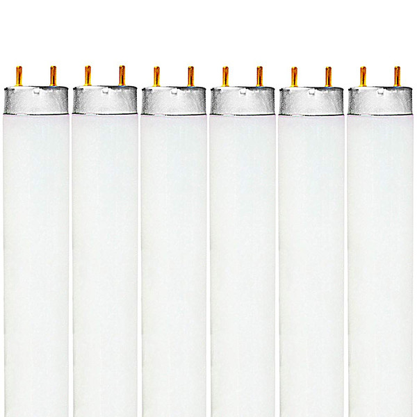 Luxrite F32T8/841 32W 48 Inch T8 Fluorescent Tube Light Bulb, 4100K Cool White, 2800 Lumens, G13 Medium Bi-Pin Base, LR20732, 6 count (Pack of 1)
