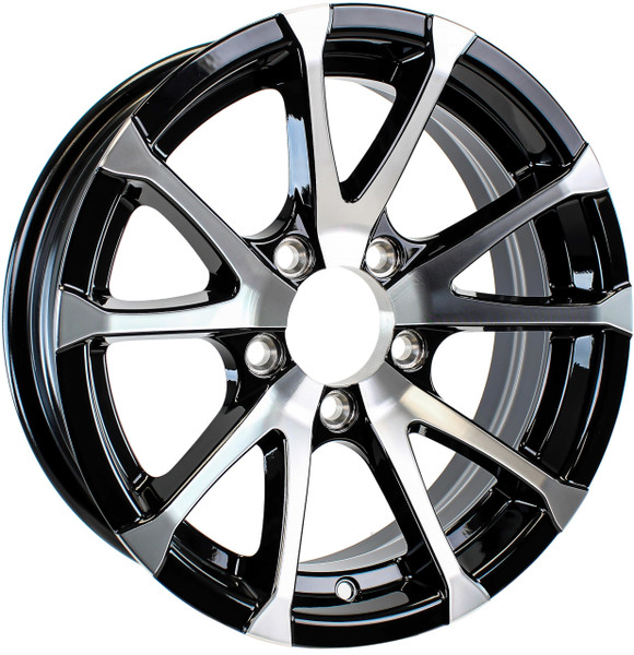 eCustomrim Aluminum Boat Camper Trailer Rim Wheel 5 Lug 13" Avalanche V-Spoke/Black