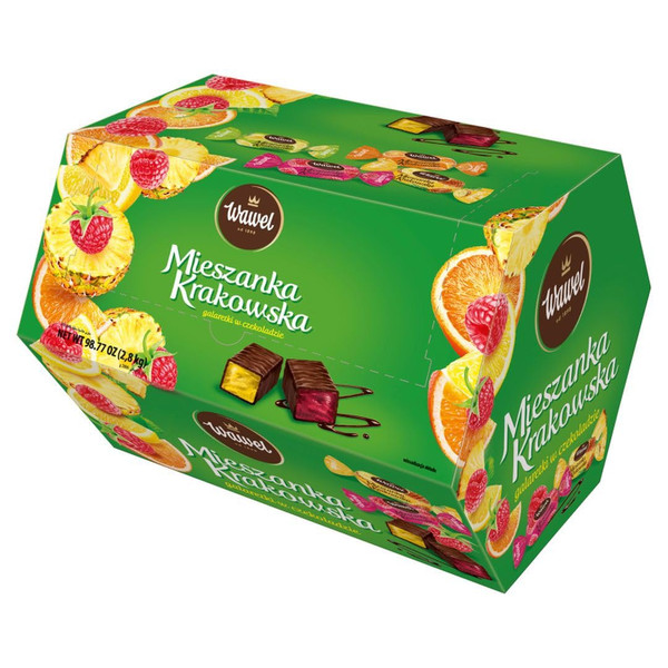 Wawel Jelly In Chocolate Gift Box 98.7 Oz - Jelly Fruit Coated In Chocolate | Bulk Pack For Ultimate Delight | Perfect For Sharing & Gifting