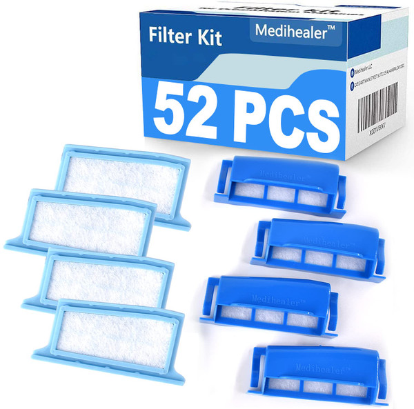 Medihealer Filters 52 Packs Compatible with Dreamstation:4 Assembled Filters+22 Foam+22 Ultra-fine- Assembly Filter into Reusable Frame Kit-Pollen & Hypoallergenic, Replacement Supplies