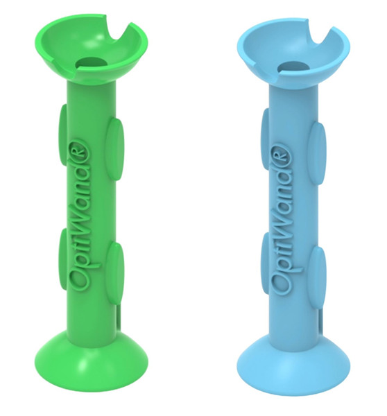 OptiWand 2 Pack Small Soft Contact Lens Removal & Insertion Tool - Silicone Rubber Soft Lens Inserter & Remover Device with Pincher End & Finger Grips - Safe & Easy on Eyes, Travel Size 1.75"
