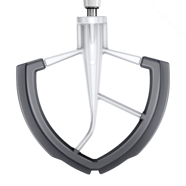 Flex Edge Beater for KitchenAid 6QT Bowl-Lift Stand Mixer, Beater with Double Silicone Edge, Mixer Paddle, Perfect 6 Quart Bowl-Lift Stand Mixer Attachment for KitchenAid, White