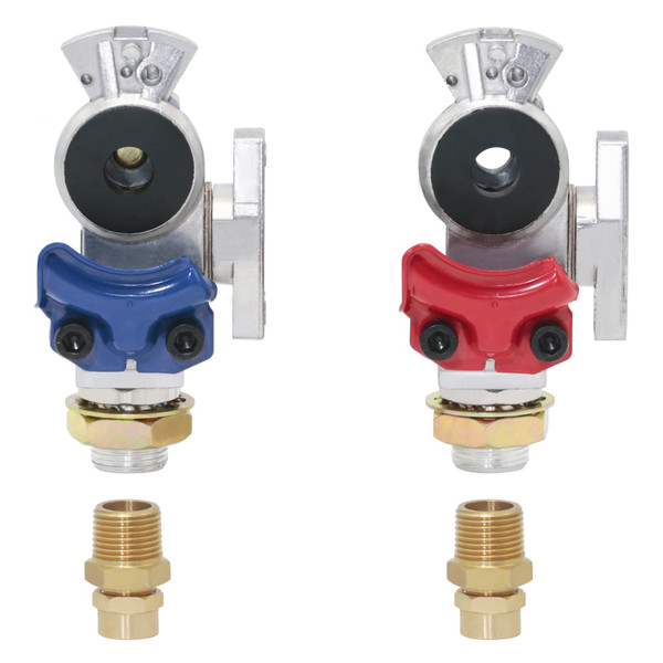 Boeray Shut-Off Aluminum Emergency Glad Hands with Filter Bottom Port Plugged for 3/8" Air Tube for Tandem or Double Truck Trailer Air Lines Brake System Pack 2 Boeray Shut-Off Aluminum Emergency Glad Hands with Filter Bottom Port Plugged for 3/8" Air Tube for Tandem or Double Truck Trailer Air Lines Brake System Pack 2