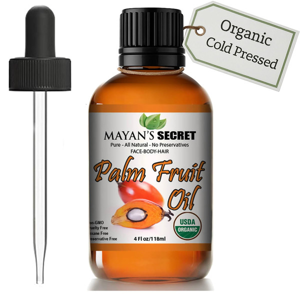 Mayan's Secret USDA CERTIFIED ORGANIC PALM FRUIT OIL/Refined/Undiluted Cold Pressed