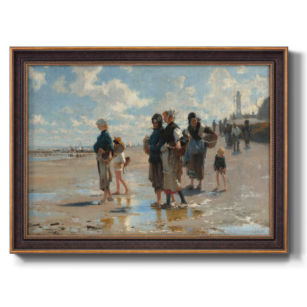 Renditions Gallery Home Decor Bronze & Gold Framed Artwork Setting out to Fish for Oyster Abstract Art Wall Hanging Prints for Bedroom Dining Living Room Office Home Kitchen Wall Decor - 29"X41"