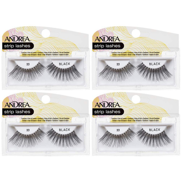 Andrea False Lashes Style 23 - Black 4 pairs