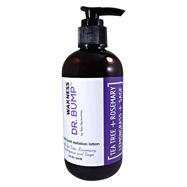 Waxness Dr. Bump Natural Pre-Post Lotion with Tea Tree, Rosemary, Lemongrass and Sage 8 Ounces