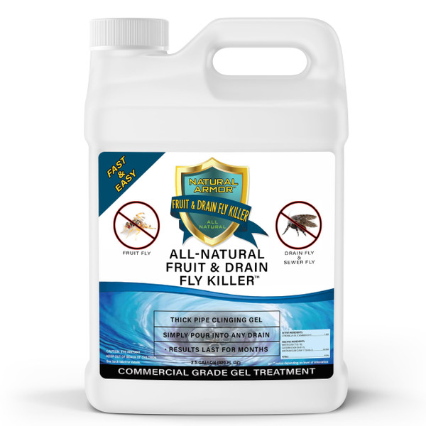Fruit Fly & Drain Fly Killer - Simple Commercial Drain Gel Treatment – Eliminates Gross Fruit/Sewer Flies & Gnat Infestations from Any Drain. Fast & Easy - 1 Gallon (128 Ounces)