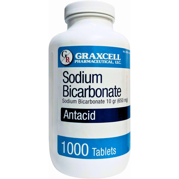 Sodium Bicarbonate Tablets |USP 650mg (10 Grains) |Relief of Acid Indigestion, Heartburn, Sour Stomach & Upset Stomach | Kidney Health | 1000 Count-1769275660