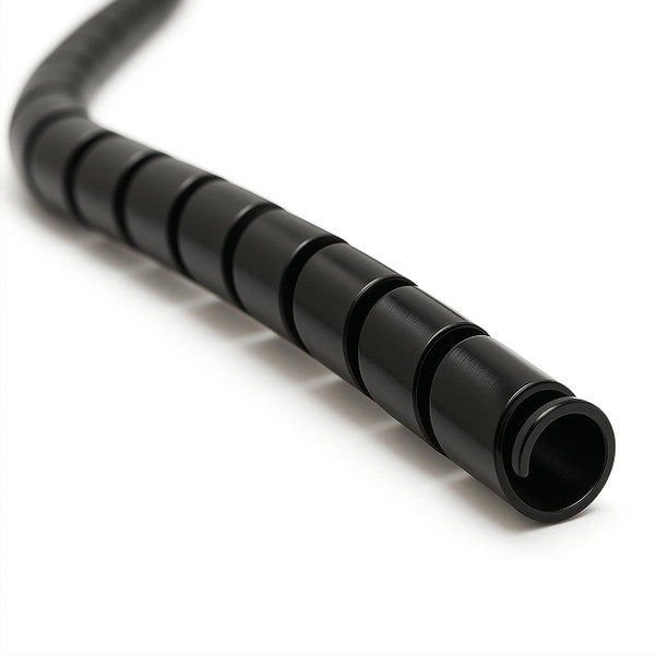 Electriduct 3 Inch Heavy Duty Spiral Wrap HDPE Flexible Plastic Cable Sleeve Hose Protector 5 Feet - Black