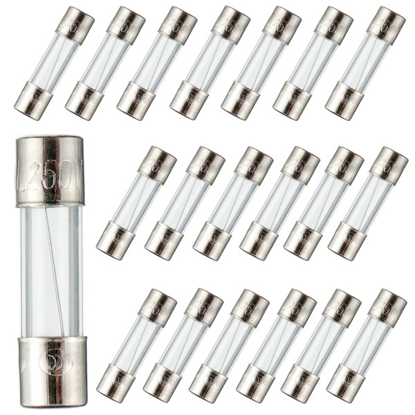 BOJACK 5x20mm 15A 15amp 250V 0.2x0.78 Inch F15AL250V Fast-Blow Glass Fuses (Pack of 20)-1769278083
