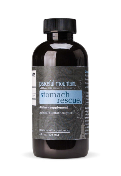 Natural Stomach Support & Immunity Booster - with Elemental Silver & Peppermint Essential Oil to Help Ease Stomach Discomfort - 4 fl. Oz