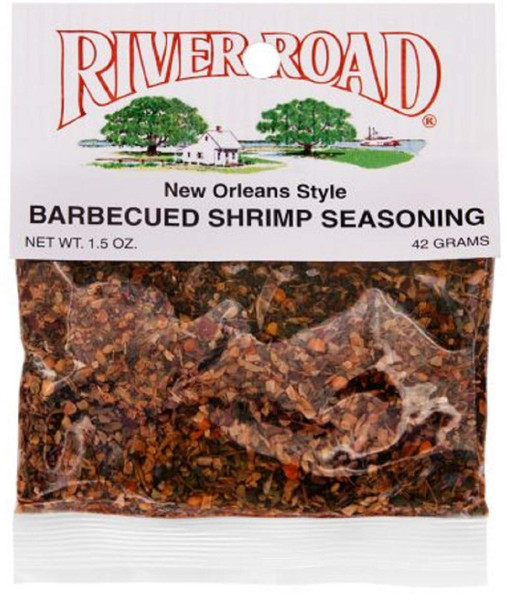 River Road New Orleans Style Barbecued BBQ Shrimp Seasoning, 1.5 Ounce Bag (Seasons Up To 3 Pounds of Shrimp)-1769281440