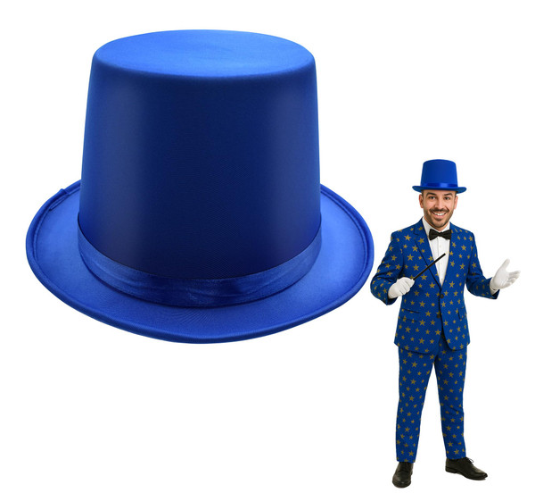 Nicky Bigs Novelties Top Hat For Men, Steampunk Hat, Victorian Top Hats, Magician Hats, Tophat Costume For Men - Blue-1769281506