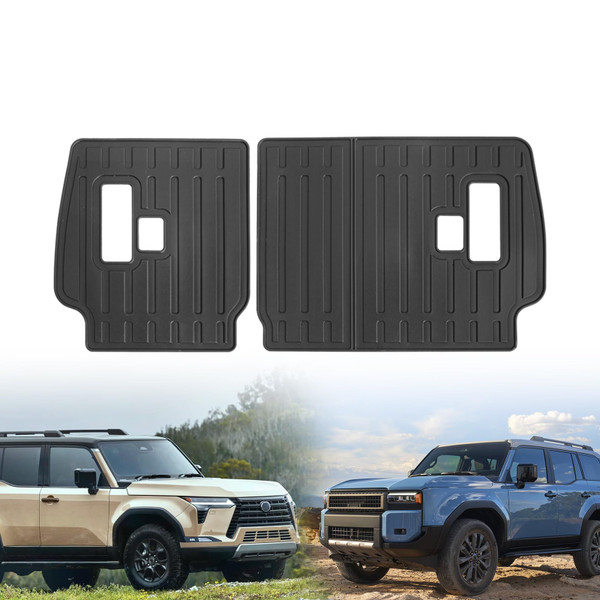 for 2024 2025 Toyota Land Cruiser 2nd Rear Seat Backrest Mats TPE All Weather Protection Mat Accessories (2nd Backrest Mats)