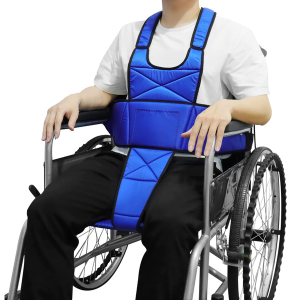 YHK Wheelchair Seatbelt, Wheelchair Safety Belt Torso Support Vest, Adjustable Shoulder Straps Non-Slip Wheelchair Seat Belt for Elderly, Medical Vest Anti-Fall Wheelchair Harness YHK Wheelchair Seatbelt, Wheelchair Safety Belt Torso Support Vest, Adjustable Shoulder Straps Non-Slip Wheelchair Seat Belt for Elderly, Medical Vest Anti-Fall Wheelchair Harness