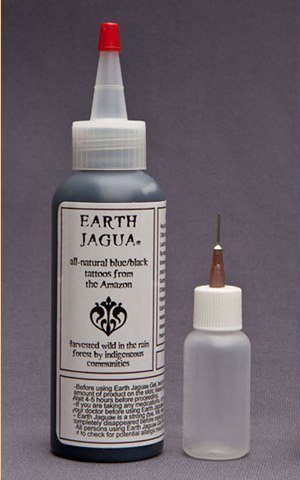 Earth Jagua Gel 5 Oz. All-natural Body Painting Gel. Black Temporary Tattoo Gel.