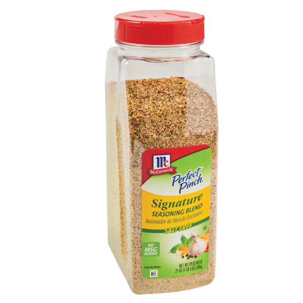 McCormick Perfect Pinch Signature Seasoning, 21 oz - One 21 Ounce Container of Signature Seasoning Blend Made With 14 Premium Herbs and Spices McCormick Perfect Pinch Signature Seasoning, 21 oz - One 21 Ounce Container of Signature Seasoning Blend Made With 14 Premium Herbs and Spices