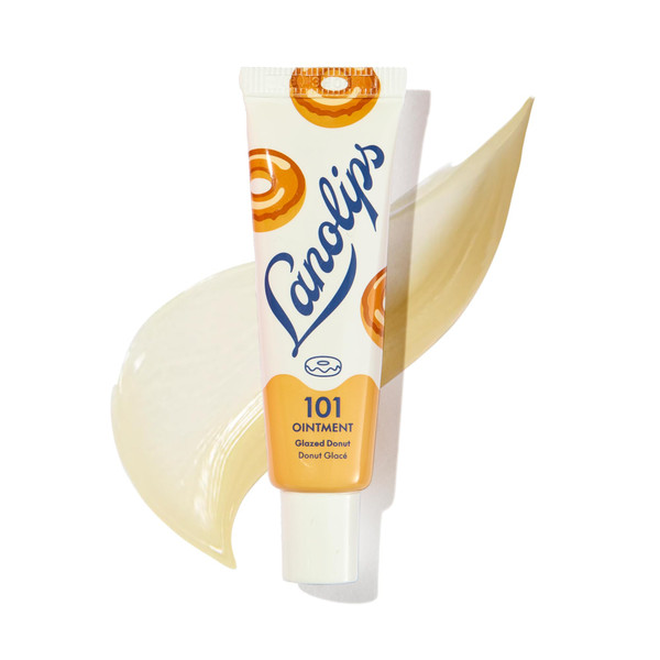 Lanolips 101 Ointment - Lanolin Lip Balm for Smooth, Hydrated & Healthy Lips - Multipurpose Lip Ointment with Lanolin Oil for Dry Lips, Cuticles & More - Glazed Donut (0.52 oz)