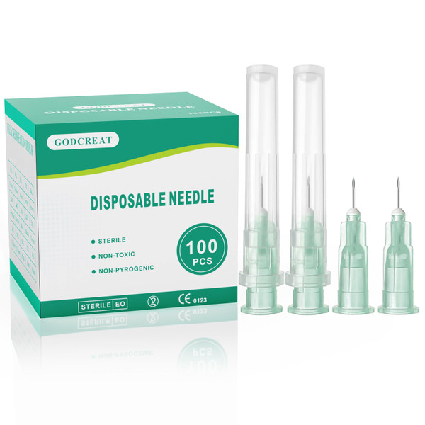 100 Pack 32G 4MM/0.15 Inch Needle for Lab Measuring, Individually Packed