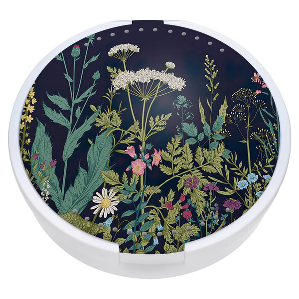 TIHYWR Retainer Case, Denture & Orthodontic Aligner Case With Mirror & Ventilation, Black Flower