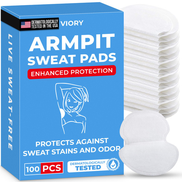 Armpit Sweat Pads for Under Arms - Extra Comfort, For Hyperhidrosis, for Men and Women, Not Visible, Disposable Underarm Dress Shields/Guards, Enhanced Anti Sweat Protection