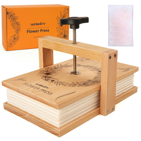 wisedry Flower Press Kit with Silica Gel Packets, Easy One-Step Pressing, Even Pressure, 6 Layers, 10 x 6 inch Flower Press Kit for Kids and Adults, Great Gifts for Anyone Who Loves Flowers and Crafts wisedry Flower Press Kit with Silica Gel Packets, Easy One-Step Pressing, Even Pressure, 6 Layers, 10 x 6 inch Flower Press Kit for Kids and Adults, Great Gifts for Anyone Who Loves Flowers and Crafts