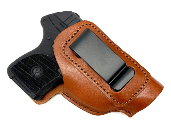 Fits Baby Autos, Right Hand Brown Leather Inside Pants Holster for COLT 22 25, RIGARMI 25, Beretta JETFIRE 950, Ruger LCP 380, Raven ARMS 25, More