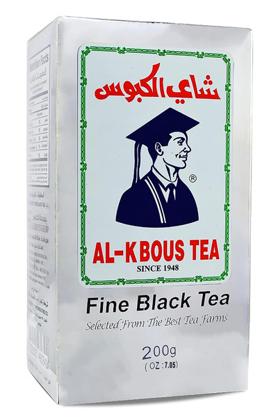 Fine Black Tea Al-Kbous Al Kbous Al Kaboos Soft Loose Egyptian Egypt Arab Arabic Natural With Pure Oriental Strong Rich Taste Halal شاى الكبوس (1 Pack = 7.05 oz / 200 gm)