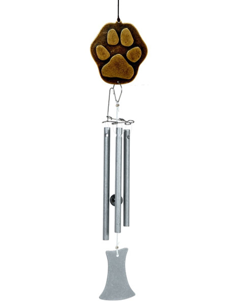 Paw Print Little Piper Wind Chime - Made in USA Paw Print Little Piper Wind Chime - Made in USA