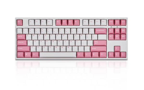 Leopold FC750RBT White/Pink TKL Bluetooth PD Double Shot PBT Mechanical Keyboard Cherry MX Red