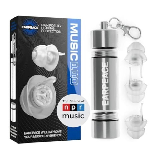 EARPEACE Music PRO - Concert Ear Plugs - Earplugs for Noise Reduction up to 20dB - High Fidelity Ear Plugs for Concerts, Musicians and Live Events - Reusable Earplugs - Includes Filter Set and Case