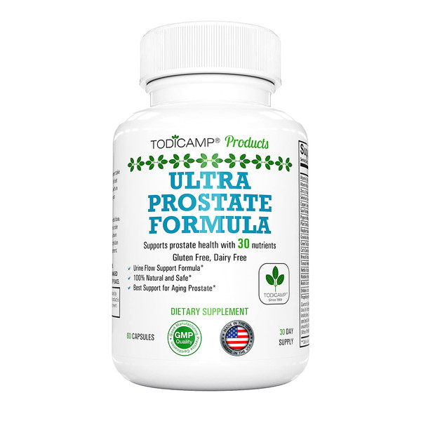 TODICAMP Prostate Support Supplement Formula with Saw Palmetto Extract and Bladder Control Complex - 30 Day Supply