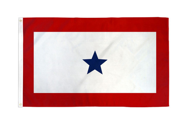 AZ FLAG - Blue Star Service 1 Flag - 2x3 Ft - 100D Polyester Service Banner Banner with Two Metal Grommets - Fade Resistant - Vivid Colors - 2' x 3' Feet - 90x60 Cm