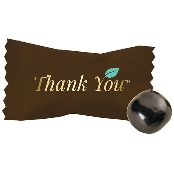 The Dreidel Company Thank You Chocolate Covered Buttermints, Mint Candies, After Dinner Mints, Butter Mint Candy, Fat-Free, Individually Wrapped (50 Pieces)