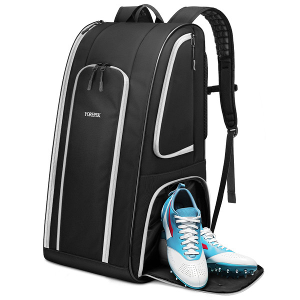 YOREPEK Football Bag for Equipment, Large Football backpack, Duffle Bag for Shoulder Pads & Shoes Compartment,baseball,basketball,soccer,black YOREPEK Football Bag for Equipment, Large Football backpack, Duffle Bag for Shoulder Pads & Shoes Compartment,baseball,basketball,soccer,black