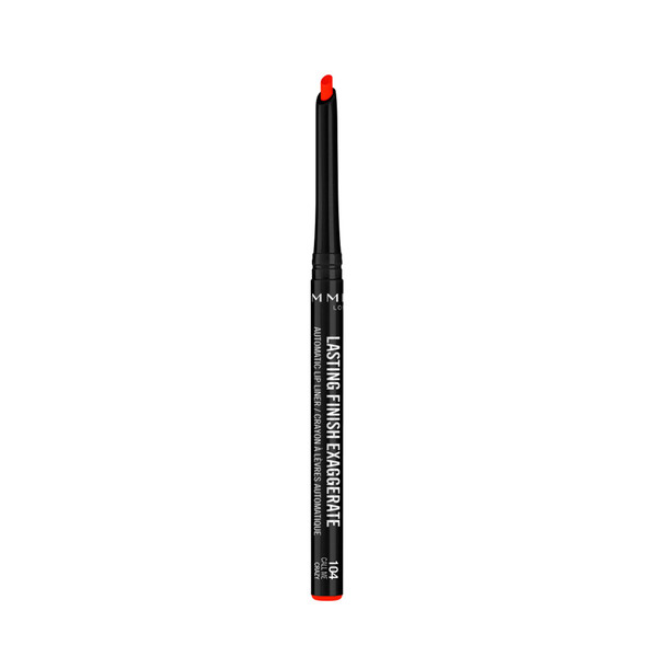 Rimmel Lasting Finish Exaggerate Automatic Lip Liner - Rich, Smooth Formula for Long Lasting Lip Looks - 104 Call Me Crazy, .01oz