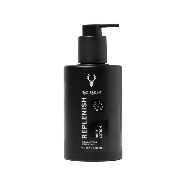 Mad Rabbit Replenish Tattoo Body Lotion - Fragrance-Free Lotion, Non-Greasy & Silicone-Free, Clean Ingredients, Lightweight for Daily Use (9.5 Ounce)